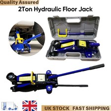 2 Ton Trolley Jack Hydraulic Low Profile with Storage Case for Car Van Garage