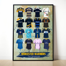 Worcester Warriors Rugby Framed A4 Print