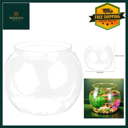 Clear round plastic fish bowl - round,