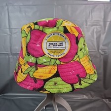 Stone Roses Bar Leeds Bucket Hat Pink/Yellow/Green Womens 6-3/4 Small 55cm