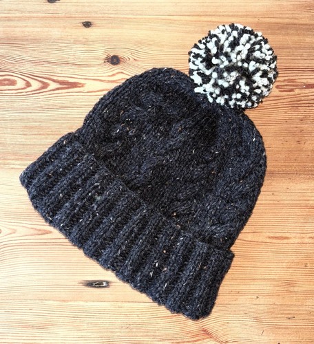 Cosy hand knitted adult - , bobble