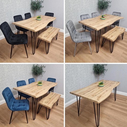 Wooden dining table with bench - wooden,