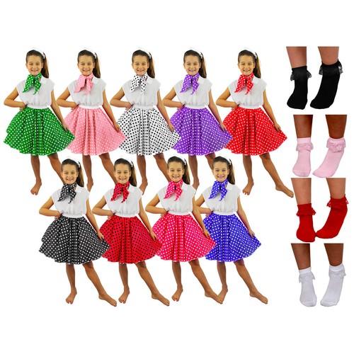 Child polka dot skirt - child, scarf