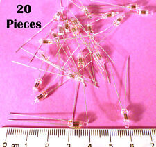 Neon Bulb Wire Ended 10x4mm Amber 20 Pieces OM1040A