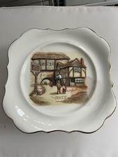 VINTAGE 1950s SANDLAND WARE cake plate stand “the Jolly Drover”