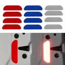 4pcs Reflective Tape Car Door Warning Safety Mark Stickers Decal Accessories