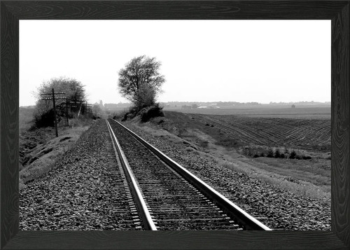 Railroad track framed wall - track,