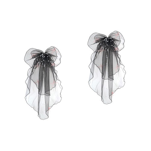 Black bridal veil with - bridal,