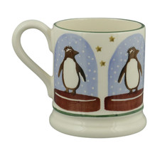 Mug: 1 x 300ml Emma Bridgewater Penguin Snow Globe 1/2 Pint Mug, Ceramic