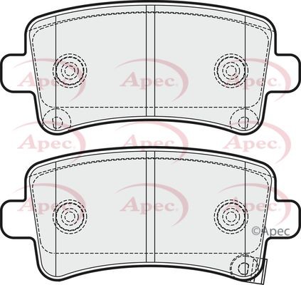 Apec rear brake - apec, set