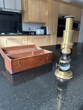 Vintage Brass Microscope with