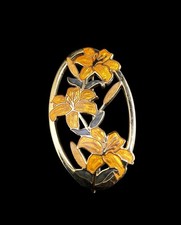 Cloisonne Oval Shaped Lily
