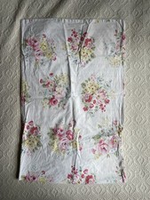 Cath Kidston -Vintage -Single Cotton Pillow Case- Spring Bouquet/Striped Design 