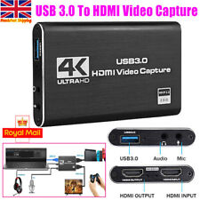4K Audio Video Capture Card To USB 3.0 HDMI Video Capture Device Full HD UK SELL