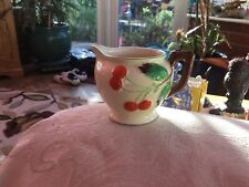 Vintage Pitcher Creamer Maruhon Ware Red Cherry Hand Painted Japan