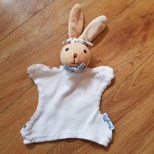 Kaloo Bunny Rabbit Small White Comforter Soother Blankie Blanket Hand Puppet 6"