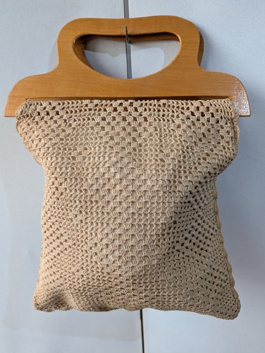 Vintage wooden handle crochet - vintage,