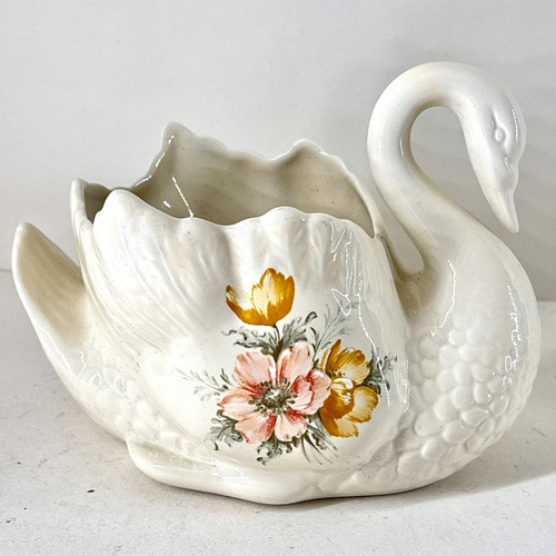 Vintage ceramic swan - ceramic,