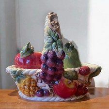 Vtg Fruit Basket Salt Pepper