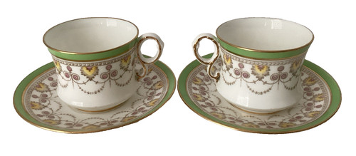 Cauldon tea cups - cauldon, saucers