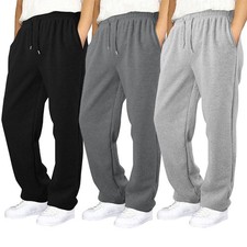 Mens Jogging Bottoms Elasticated Trouser Joggers Loose Fit Sweatpants Gym Gift