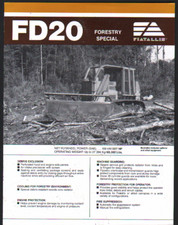 FIATALLIS "FD20" Forestry Special Crawler Tractor Bulldozer Brochure