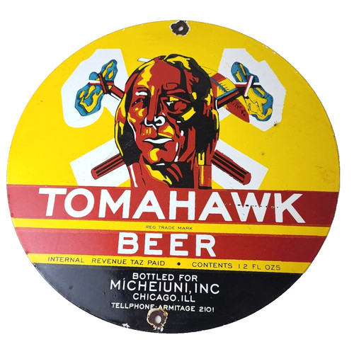 Vintage tomahawk beer - tomahawk, sign
