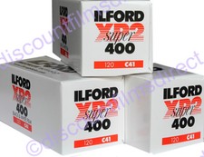 3 x ILFORD XP2 400 120 ROLL C.41 PROCESS BLACK & WHITE FILM