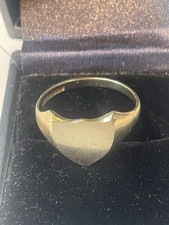 Heavy Weight 9ct Gold Shield Top Signet Ring Size U1/2