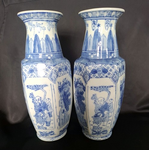 Pair chinese blue - of, and