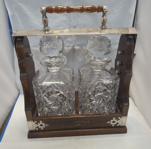 Vintage oak tantalus with - tantalus,