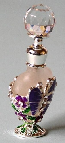 Lilac jewelled enamel crystal - enamel,