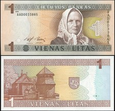 Lithuania Banknote 1 litas