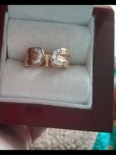 GORGEOUS LITTLE 'CUFF' RING-L- with Cambodian Zircon in 18ct gold Vermeil REDUCE