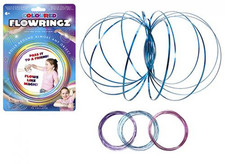 Mesmerizing Rainbow FlowRingz: Kinetic Toy for All Ages, 13cm Stainless Steel