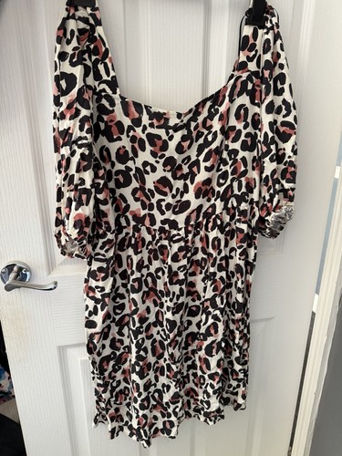 Animal print leopard dress - animal,