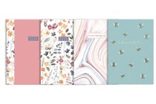 2026 Diary A5 Week To View Floral Bee Marble Hardback Weekly Planner Organiser