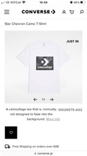BRAND NEW: Converse T-Shirt (White) Mens size medium
