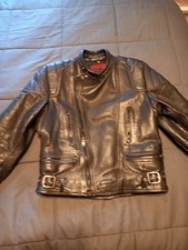 MENS BLACK LEATHER MOTORCYCLE