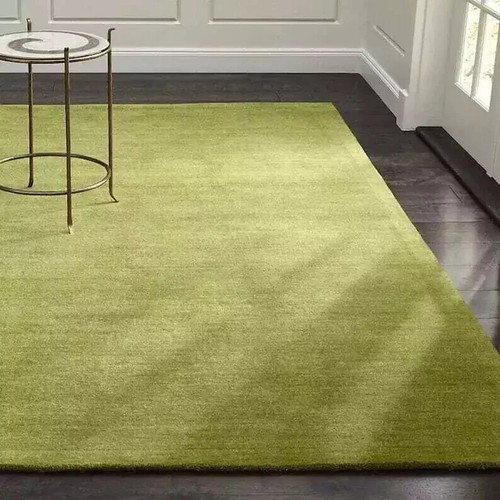 Hand tufted modern moss green - modern,
