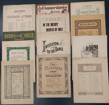 12 PIANO SHEETS: 1887/1914 -