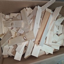Damaged wooden wedges shims - damaged,