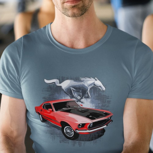Classic car shirt - , featuring