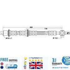 Brake Hose BBH6443 For Toyota