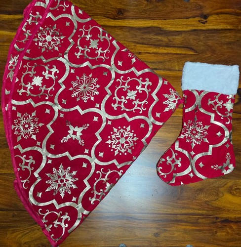 Christmas tree skirt and - tree,