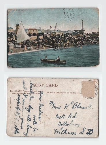 Postcard southsea beach - southsea,