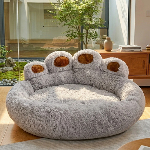 Plush pet cat dog - beds, calming