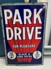 Large vintage enamel park - vintage,