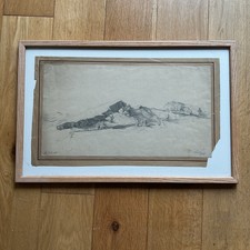 Old antique framed pencil - old,