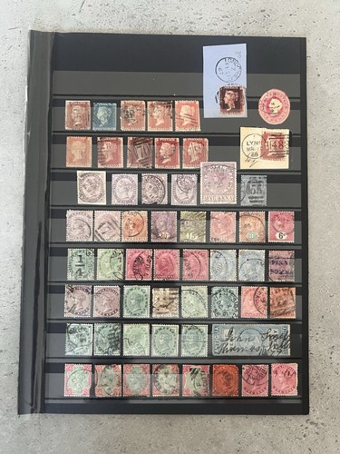 Stamps old collection on - qv,